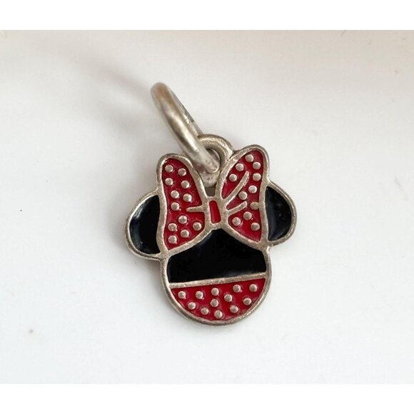 Minnie Mouse Walt Disney Enameled Sterling Silver 925 Vintage Pendant | Charm - Picture 1 of 7